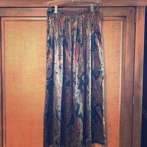 Stunning Vintage 100% silk long skirt EUC